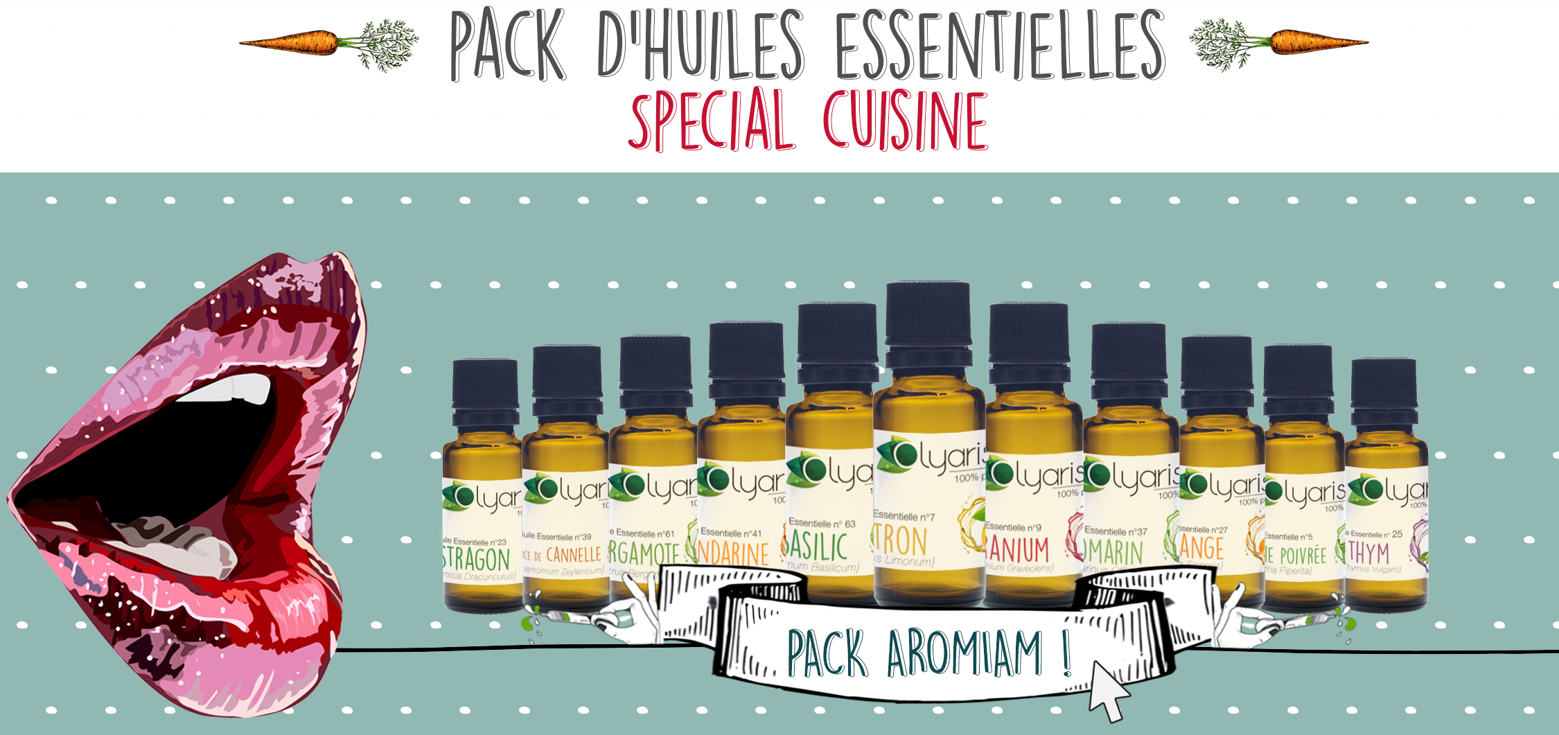 Pack d'Huiles Essentielles Cuisine "AroMiam !" par Olyaris